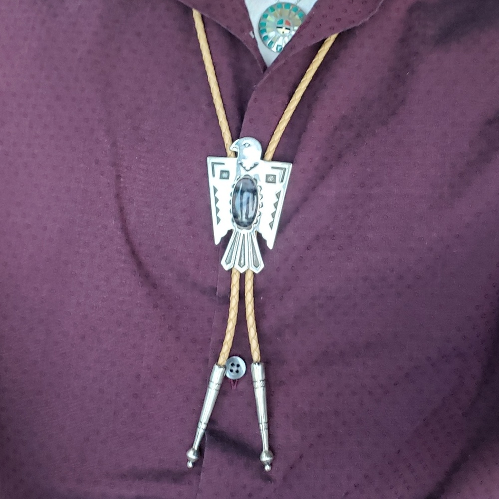 *SOLD* Bell Trading Post silver Thunderbird bolo